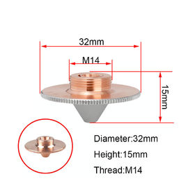 M11 Dia.28mm Kalibre WS-Empower Için 0.8-6.0mm Lazer Kesme Memesi Fiber Lazer Kesme Kafası