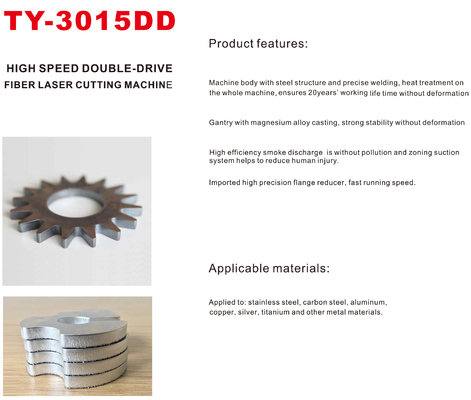 Tek Yataklı CNC Metal Plaka Fiber Lazer Kesim Ekipmanları 1000W-20000W