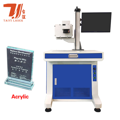 Plastik Kristaller İçin Klavye Fare 355nm UV Lazer İşaretleme Makinesi