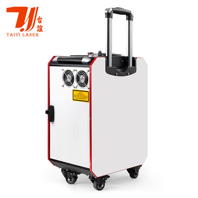 Canton Fuarı Tanıtım Trolley Casi Taşınabilir Nabız El Laser Temizleyici Endüstriyel Metal Yüzeyi Temizleme