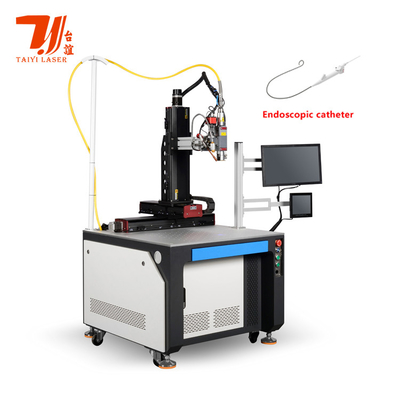 Su Soğutma Endoskopik Kateter Precision Fittings Platform Metal kaynak için Otomatik Lazer kaynak makinesi