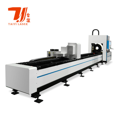 CNC Otomatik Metal yuvarlak kare fiber lazer boru kesme makinesi