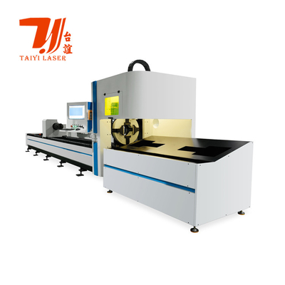 CNC Otomatik Metal yuvarlak kare fiber lazer boru kesme makinesi