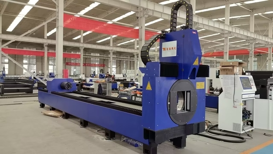 CNC Otomatik Fiber Lazer Kesme Makinesi Metal Küçük Boyutlu Yuvarlak Kare Boru Tüpleri için 1500W