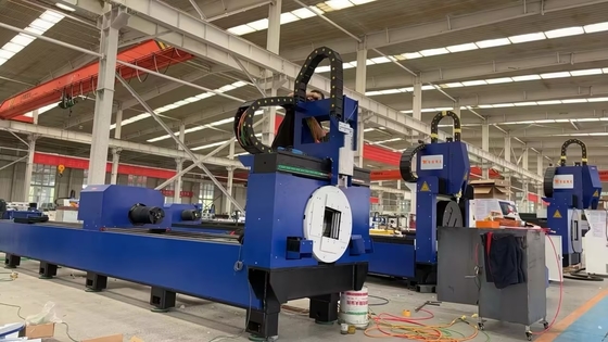 CNC Otomatik Fiber Lazer Kesme Makinesi Metal Küçük Boyutlu Yuvarlak Kare Boru Tüpleri için 1500W