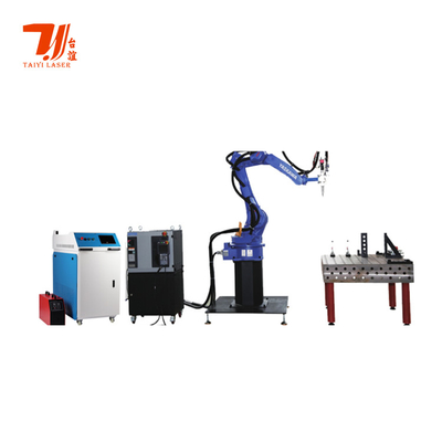 6 Eksenli Robot Kollu Özelleştirilmiş Otomatik Fiber Lazer kaynak makinesi CE Sertifikasyonu