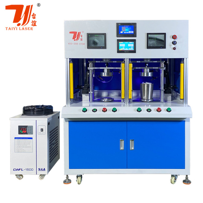 Çift İstasyon Paslanmaz Çelik Çaydan Alt Çaydan Çakma Raytools HZG Başlı Otomatik Fiber Lazer Kaynak Makinesi
