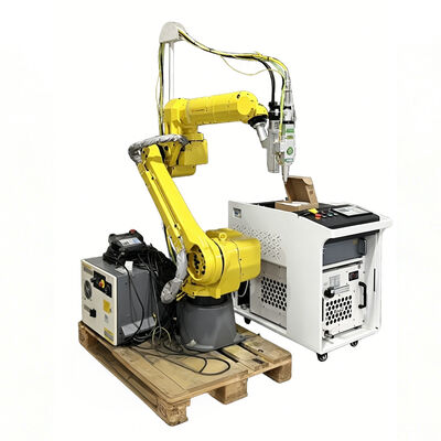 Kalın Levha Çelik Kesimi ve Endüstriyel Metal İmalatı için 6kW Fiber Lazer Kaynağına Sahip Ağır Hizmet FANUC Lazer Kesim Robotu
