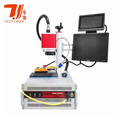 Kanton Fuarı Tanıtım Mini Portatif Raycus QCW Galvo Lazer kaynak makinesi 18650 Pil kaynak için