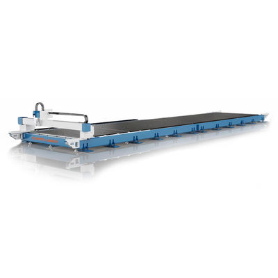 Yüksek Kaliteli 12KW 20KW Extra Büyük Formatlı Metal CNC Lazer Kesicisi için Zemin Demiryolu Fiber Lazer Kesme Makinesi
