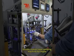 Paslanmaz çelik kazan çaydanesi tumbler çift istasyonlu otomatik fiber lazer kaynak makinesi
